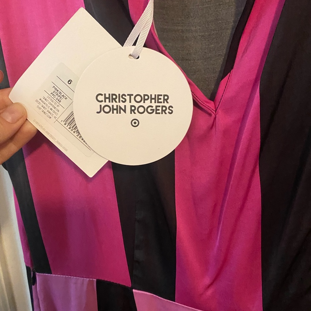 Striped Pink and Black Maxi Dress - Picture 2 of 4